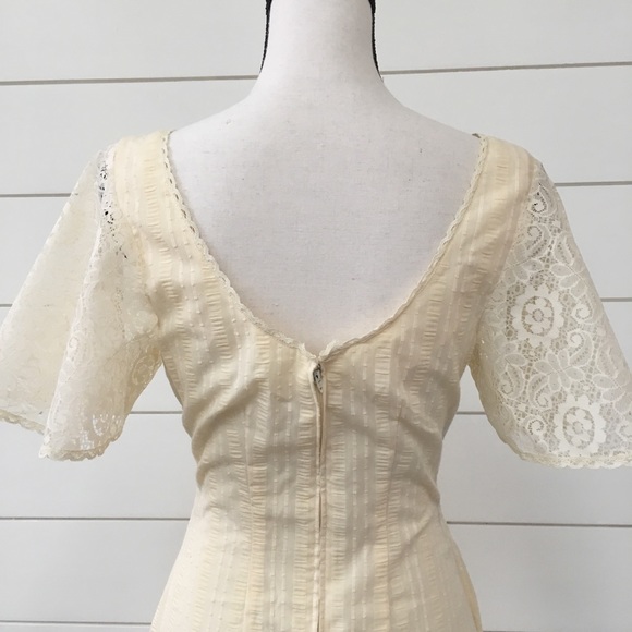 SOLD :: Vintage 70S Empire Waist Maxi Dress - Picture 5 of 6